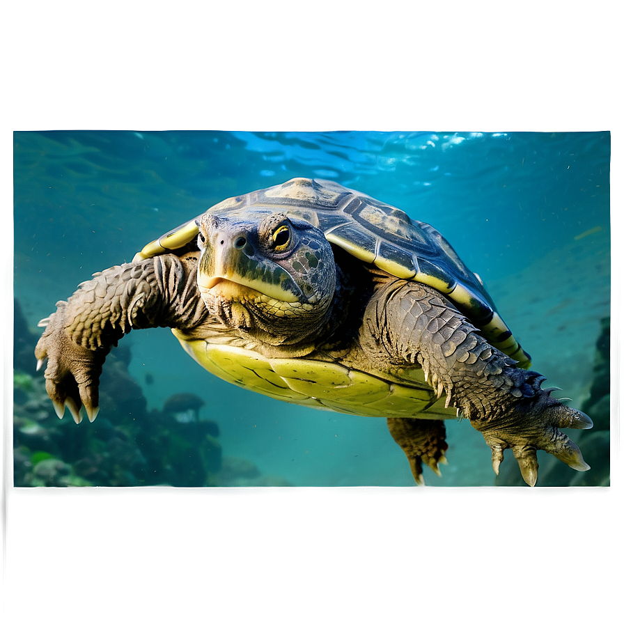 Snapping Turtle Swimming Underwater Png 06252024 PNG