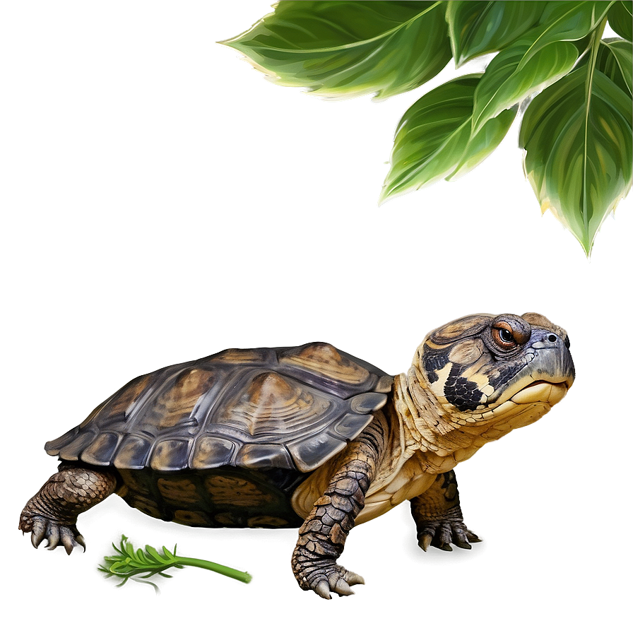 Snapping Turtle Under Leaf Shadow Png 96 PNG