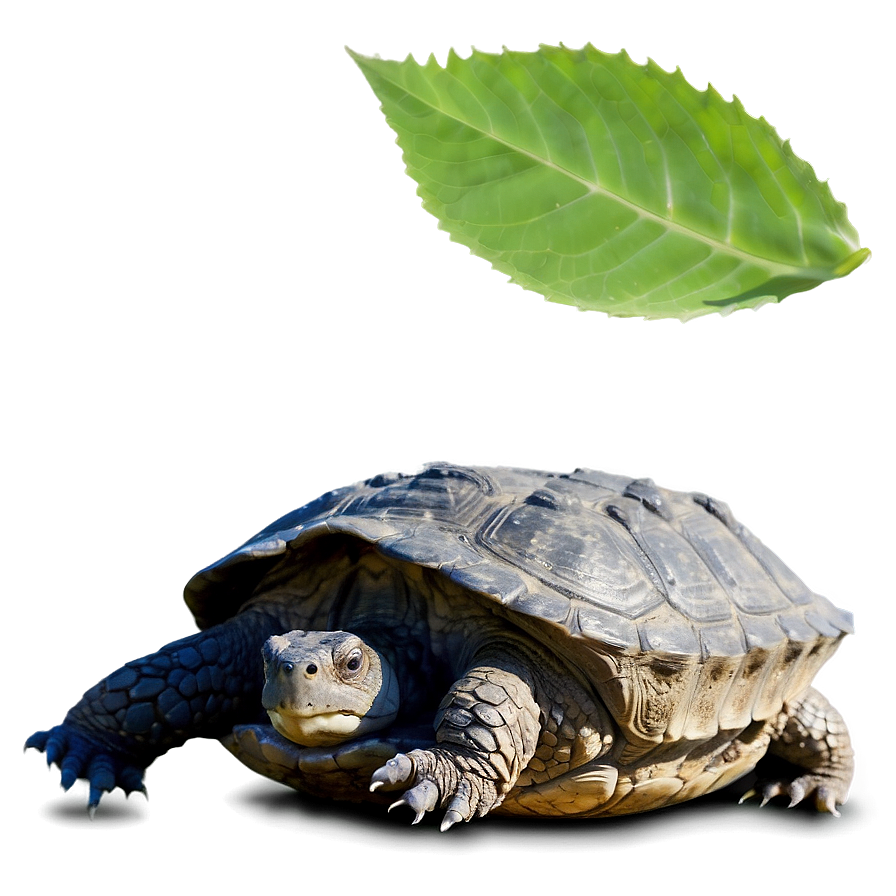 Snapping Turtle Under Leaf Shadow Png Bgy93 PNG