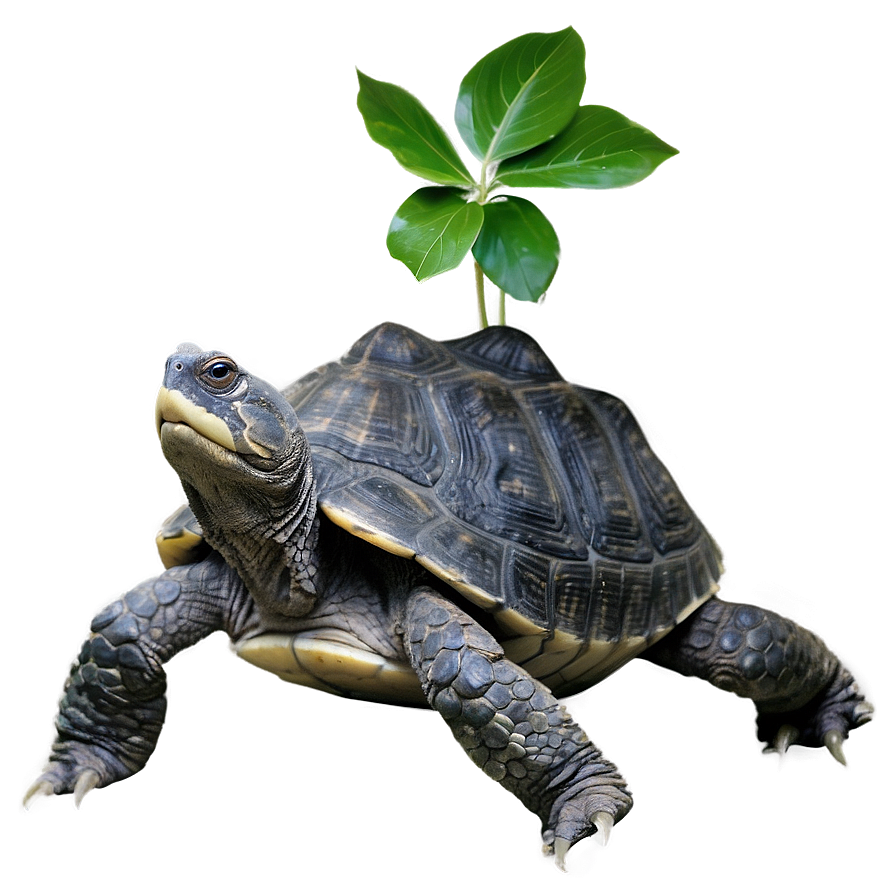 Snapping Turtle Under Leaf Shadow Png Xvn63 PNG