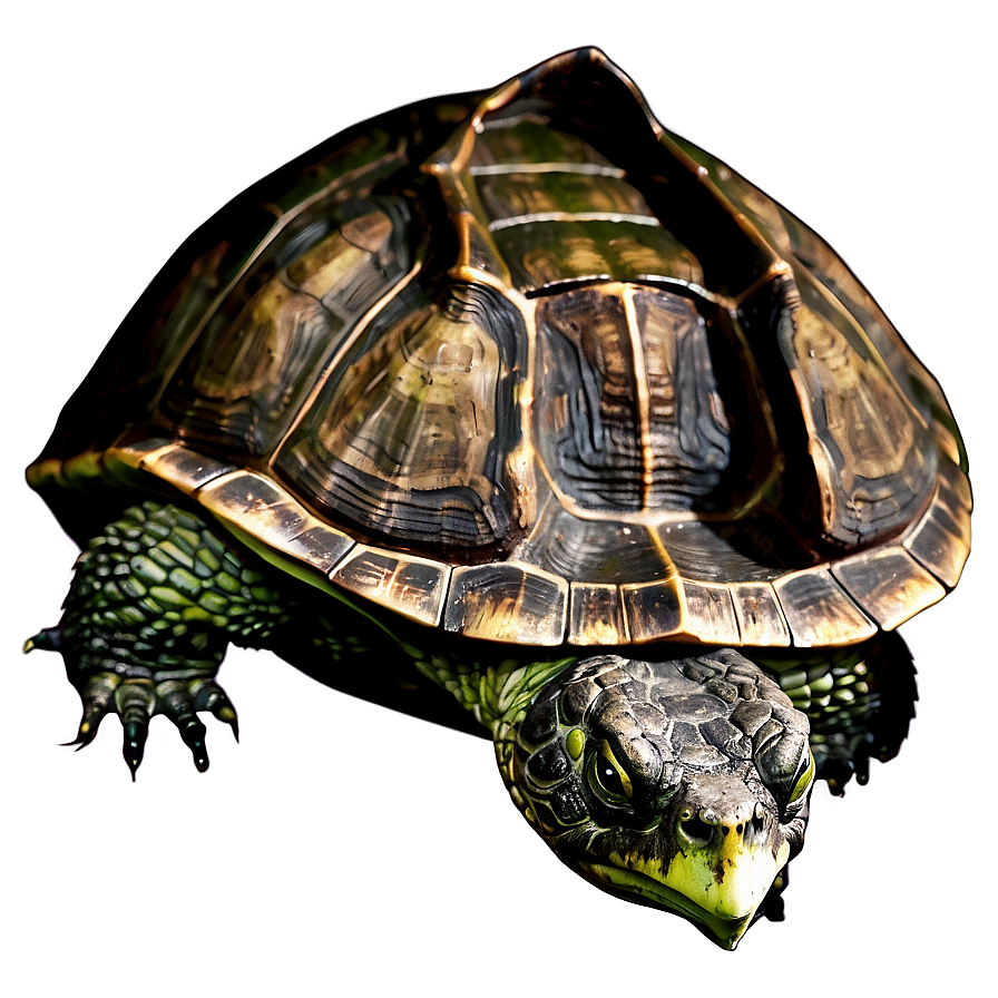 Snapping Turtle With Reflective Shell Png 06252024 PNG