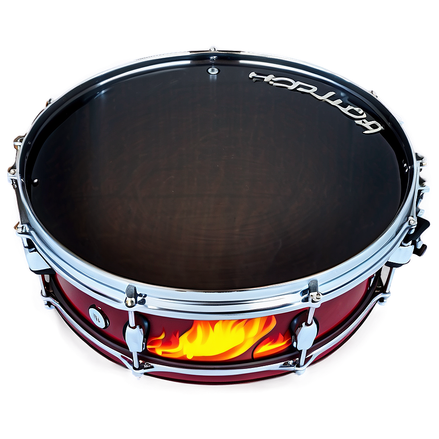 Snare Drum With Flames Png 5 PNG