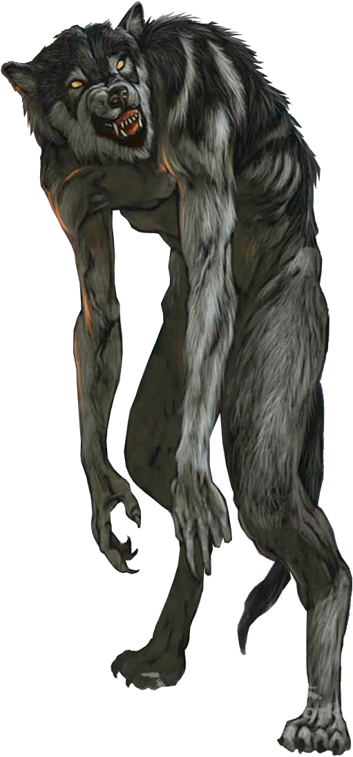 Snarling Werewolf Artwork PNG