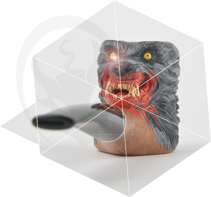 Snarling Werewolf Cup Design PNG