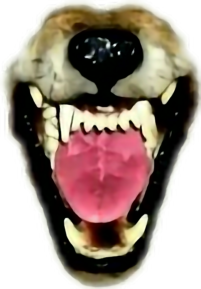 Snarling Werewolf Mouth PNG