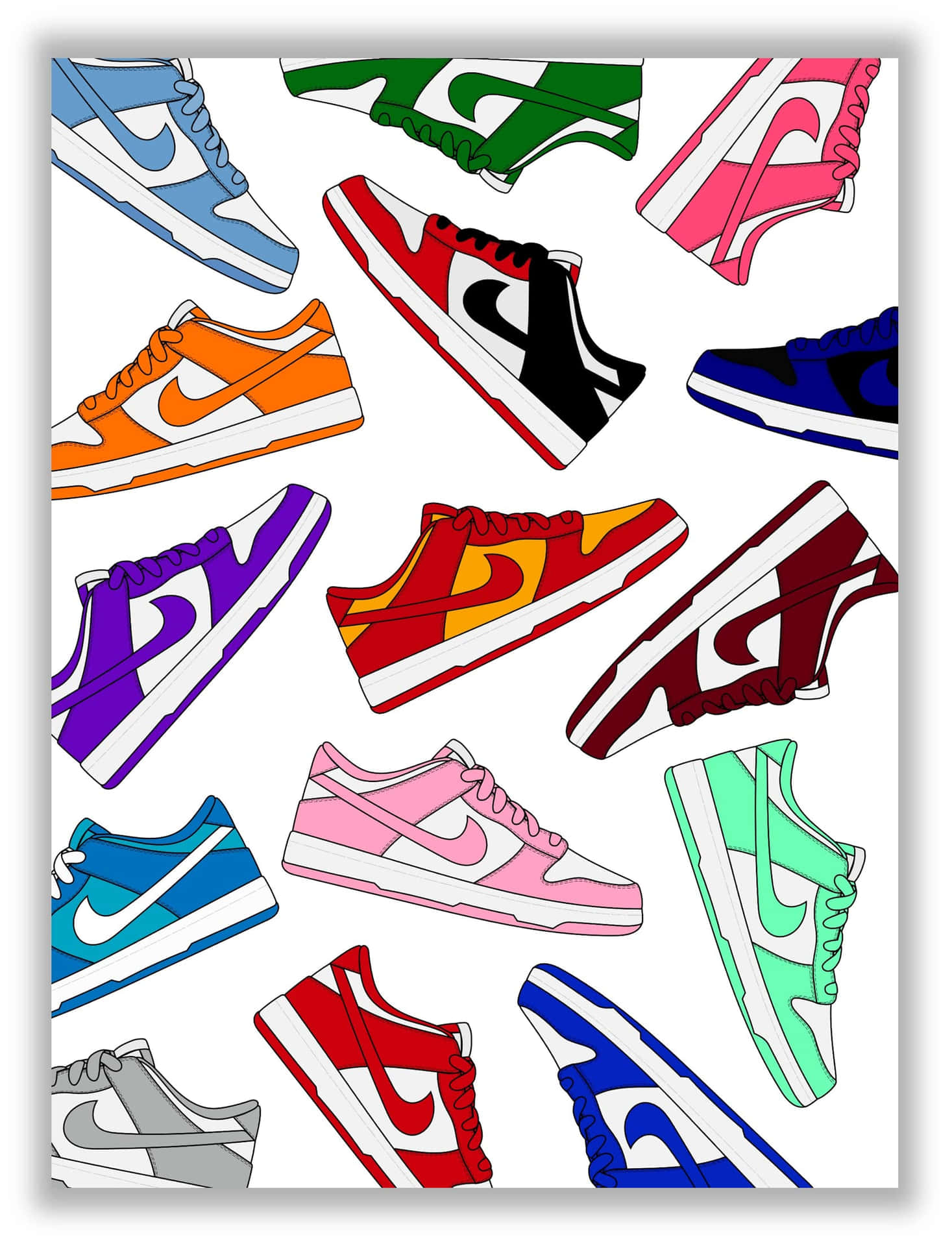 Stylish Sneaker on Colorful Background