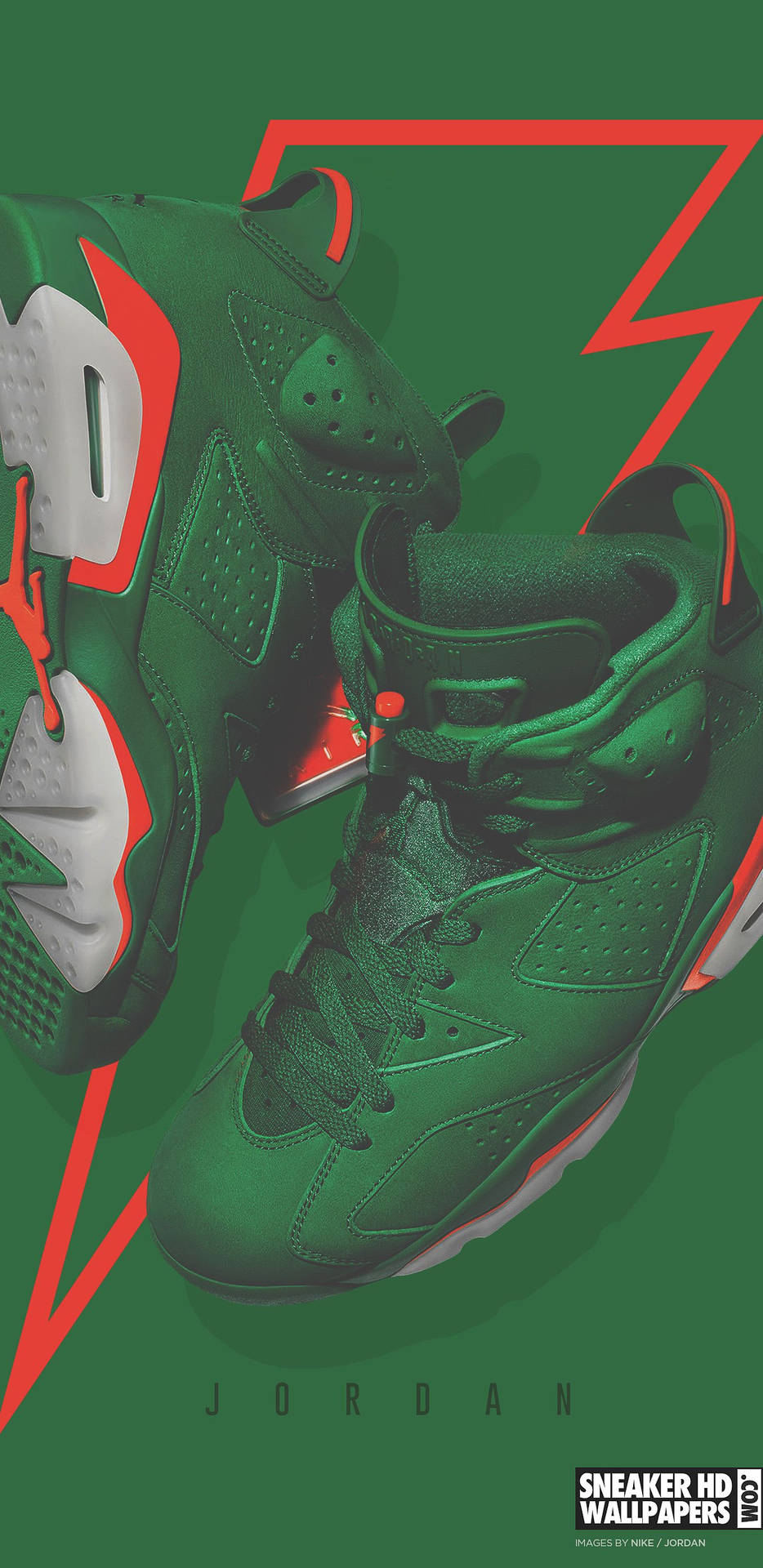 Sneaker Air Jordan Gatorade Verde Sfondo