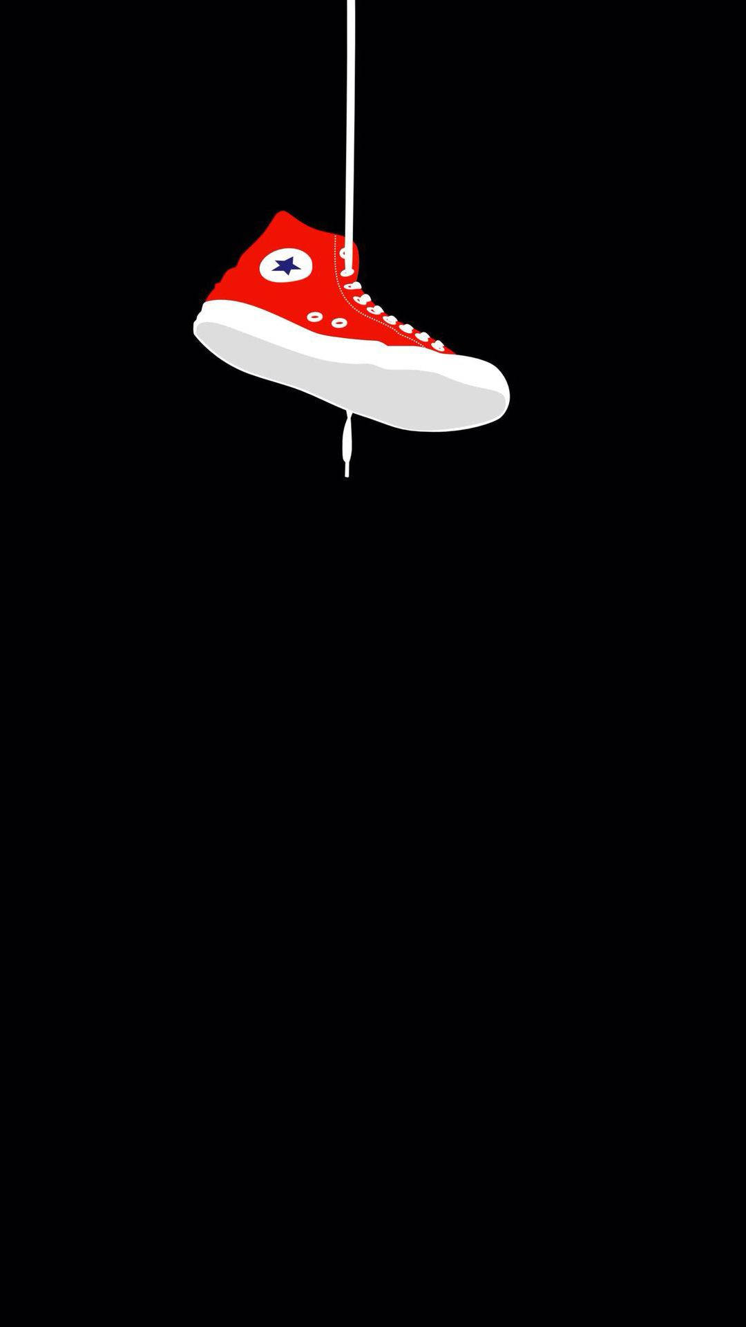 Sneaker Converse Si Blocca Da Lacci Delle Scarpe Sfondo