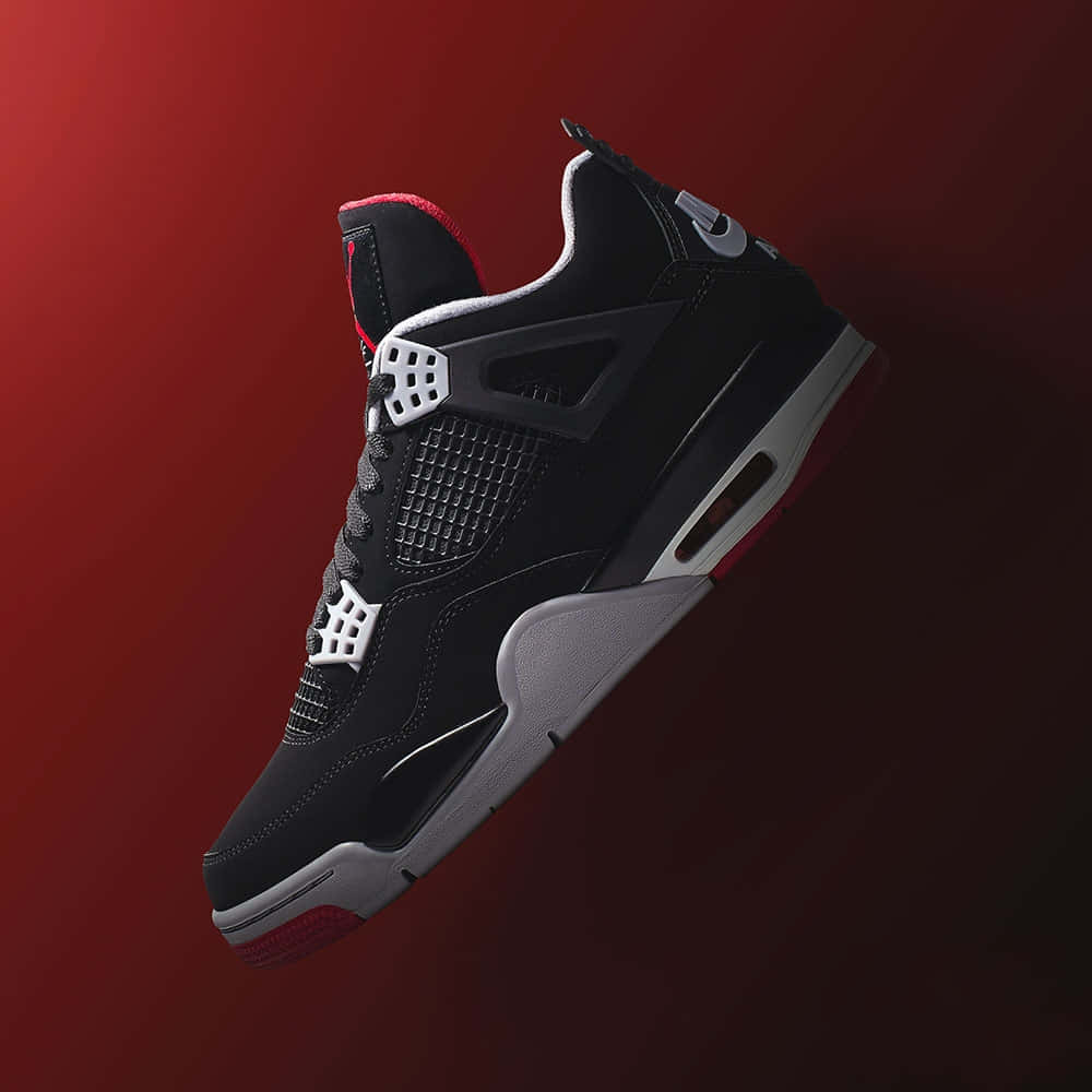 Sneakersschwarz Nike Air Jordan Wallpaper