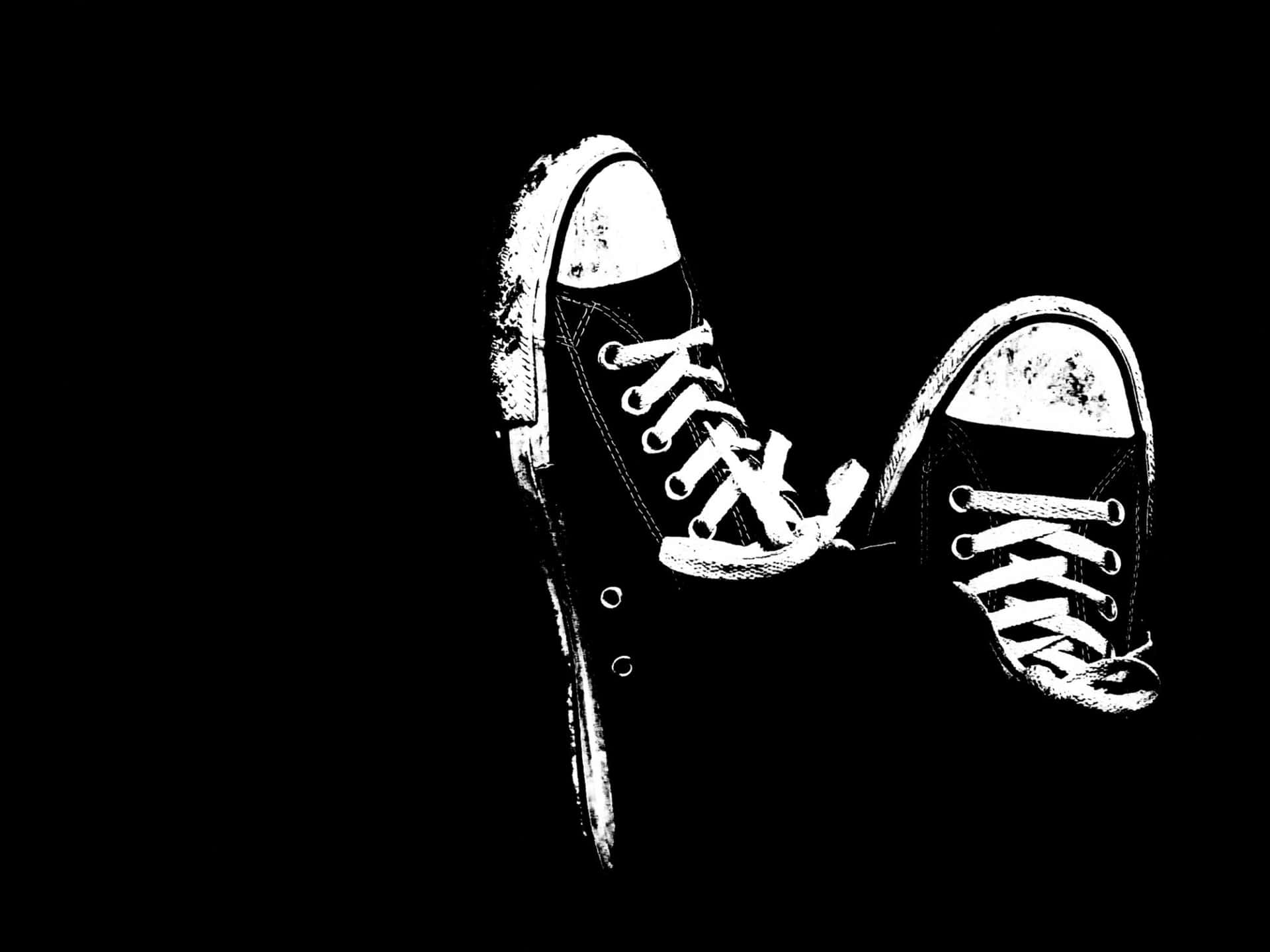 Black Converse Sneakers Wallpaper