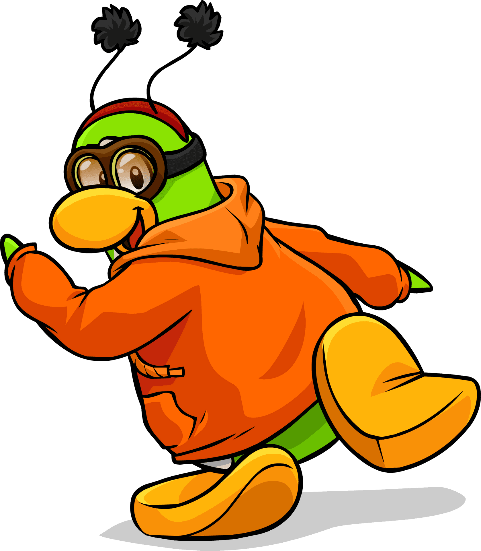 Sneaky Cartoon Duck Character PNG