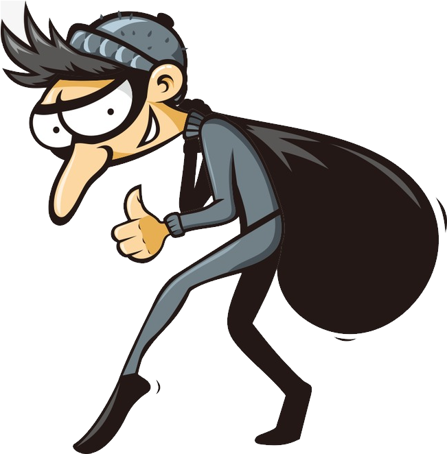 Sneaky Cartoon Thief PNG