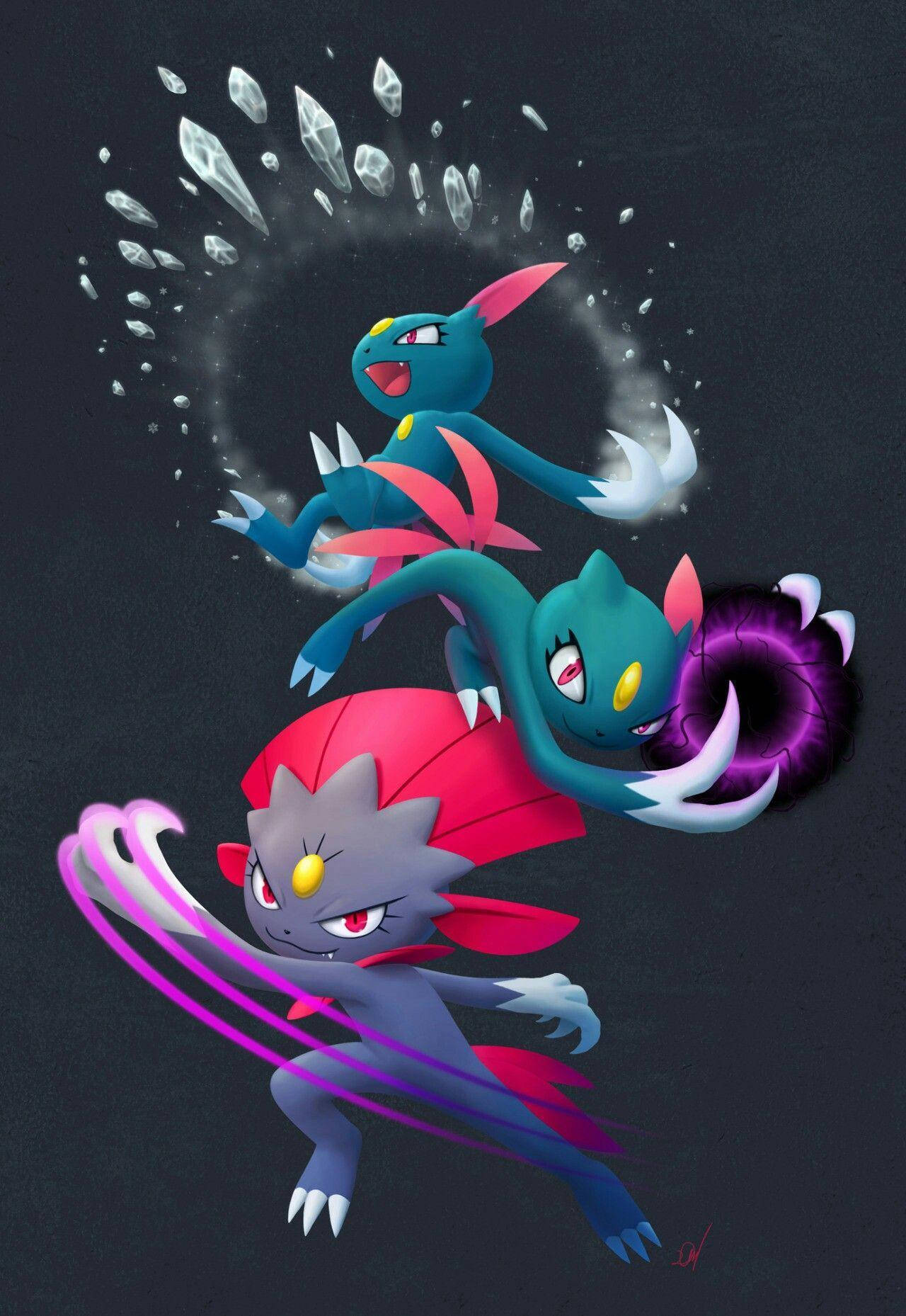 Sneasel Family With Weavile Wallpaper
