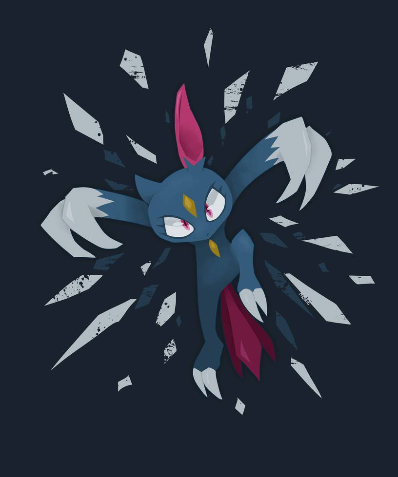 Sneasel Surrounded By Ice Shards Picture