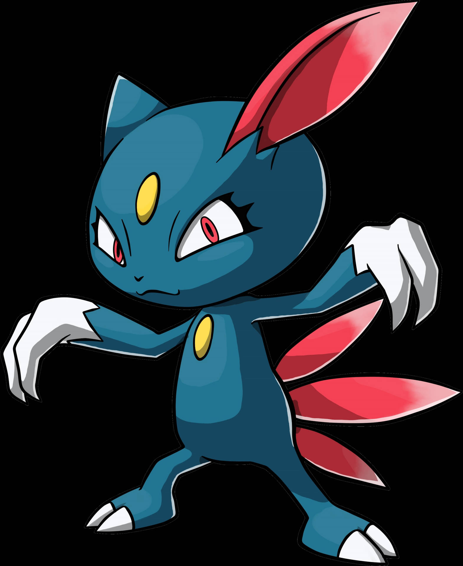 Sneasel With White Backdrop Wallpaper