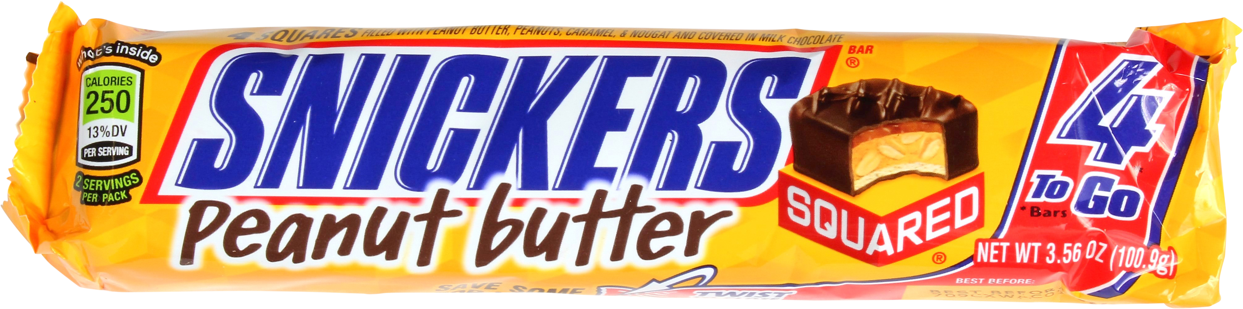 Snickers Peanut Butter Squared Packaging PNG