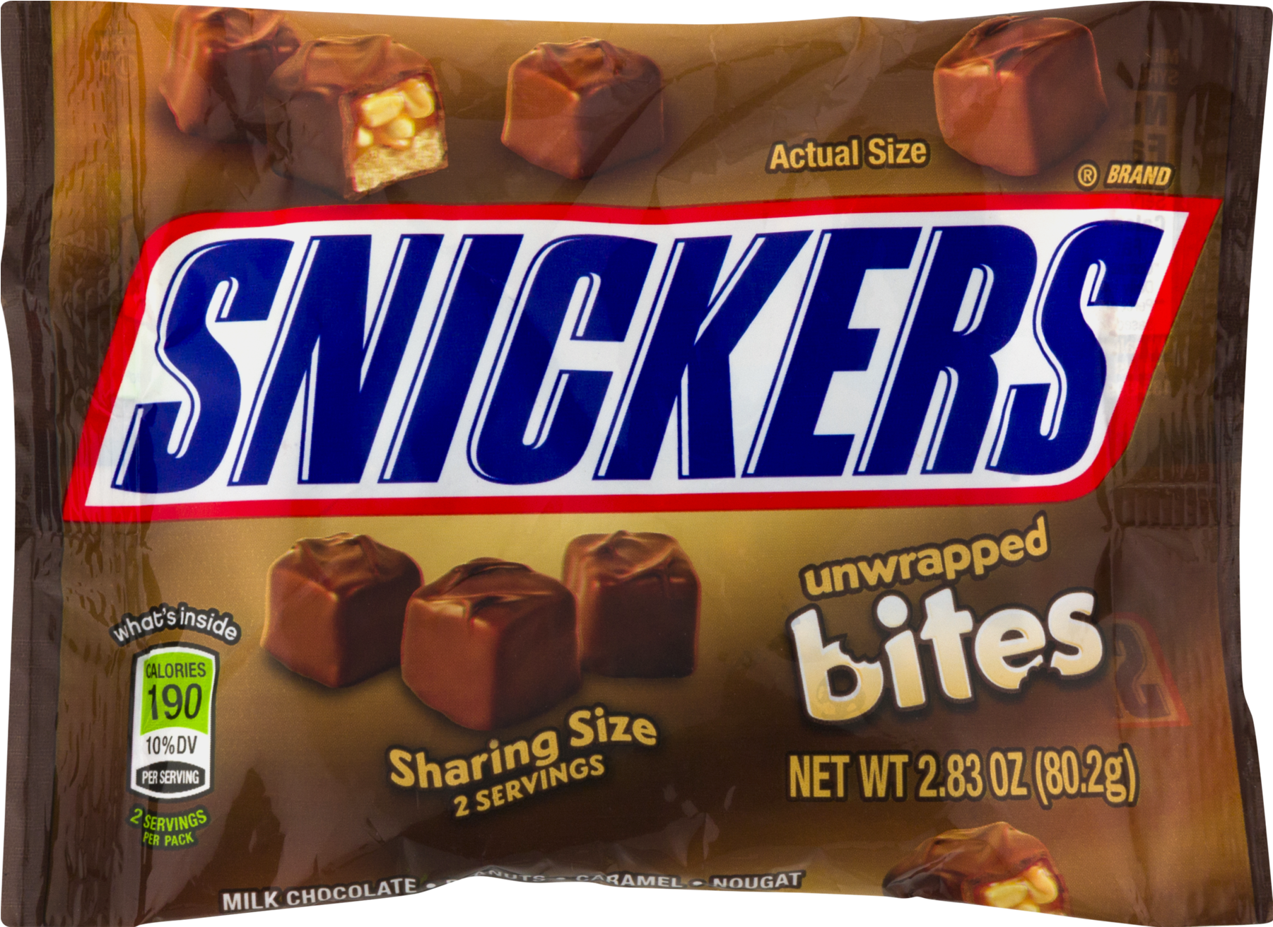 Snickers Unwrapped Bites Sharing Size Package PNG