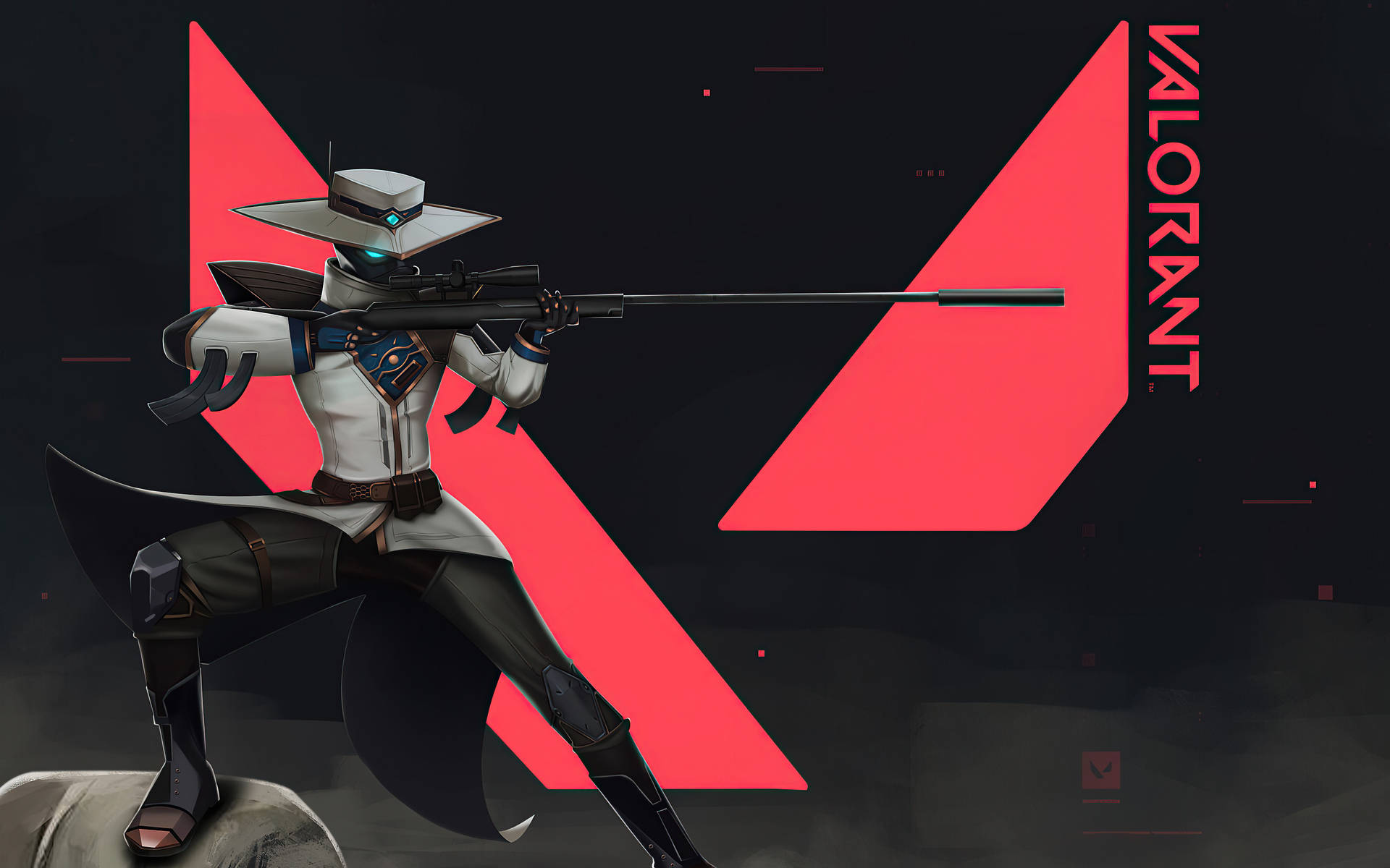 Logotipode Sniper Cypher Valorant. Fondo de pantalla
