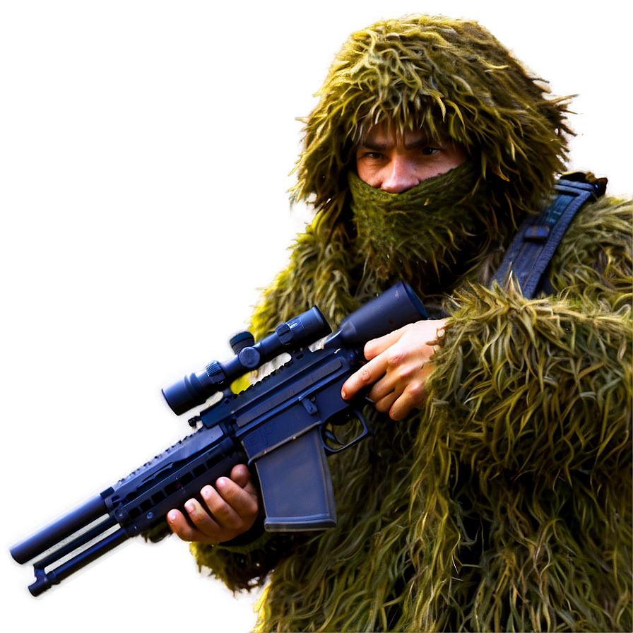 Sniper In Ghillie Suit Png 39 PNG