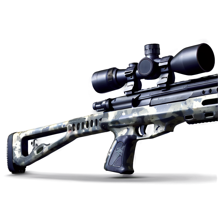 Sniper Rifle In Urban Camo Png Aqj61 PNG