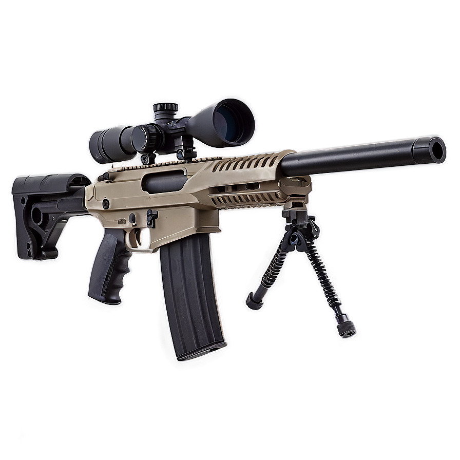 Sniper Rifle With Bipod Png 06262024 PNG