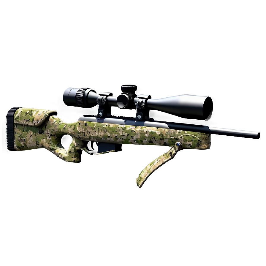 Sniper Rifle With Ghillie Wrap Png 8 PNG