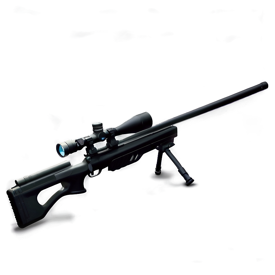 Sniper Rifle With Monopod Png Osb46 PNG