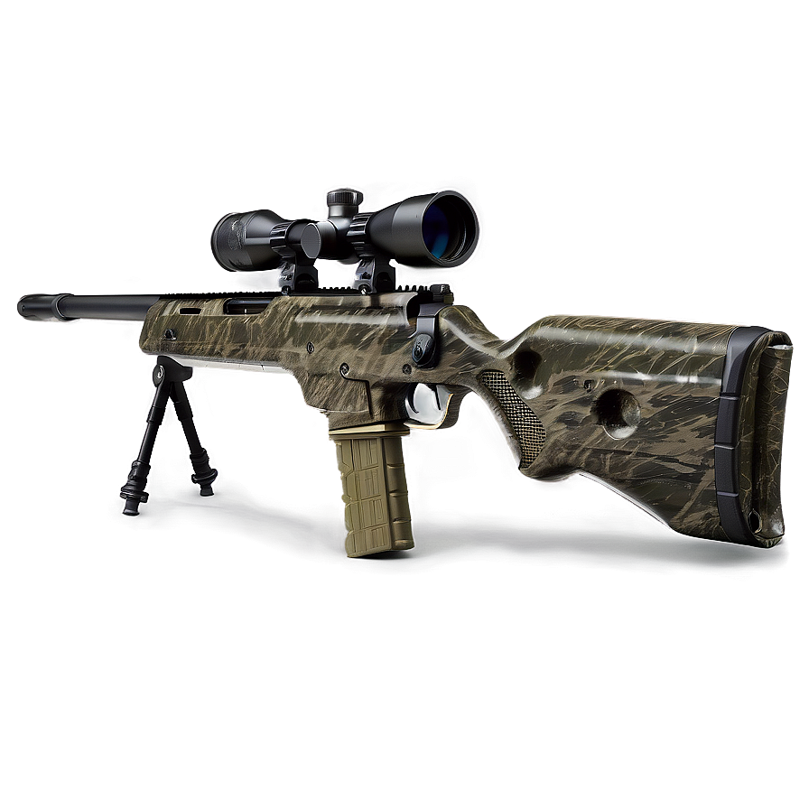 Sniper Rifle With Scope Png Mtm63 PNG