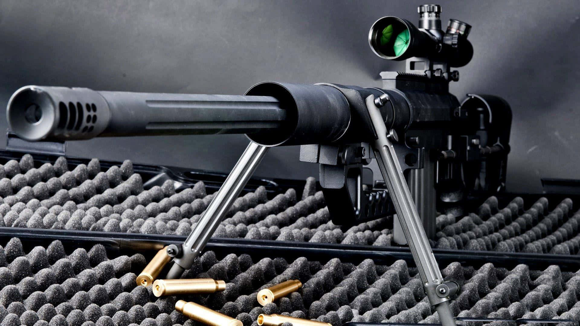 Sniper Riflewith Scopeand Bipod Wallpaper