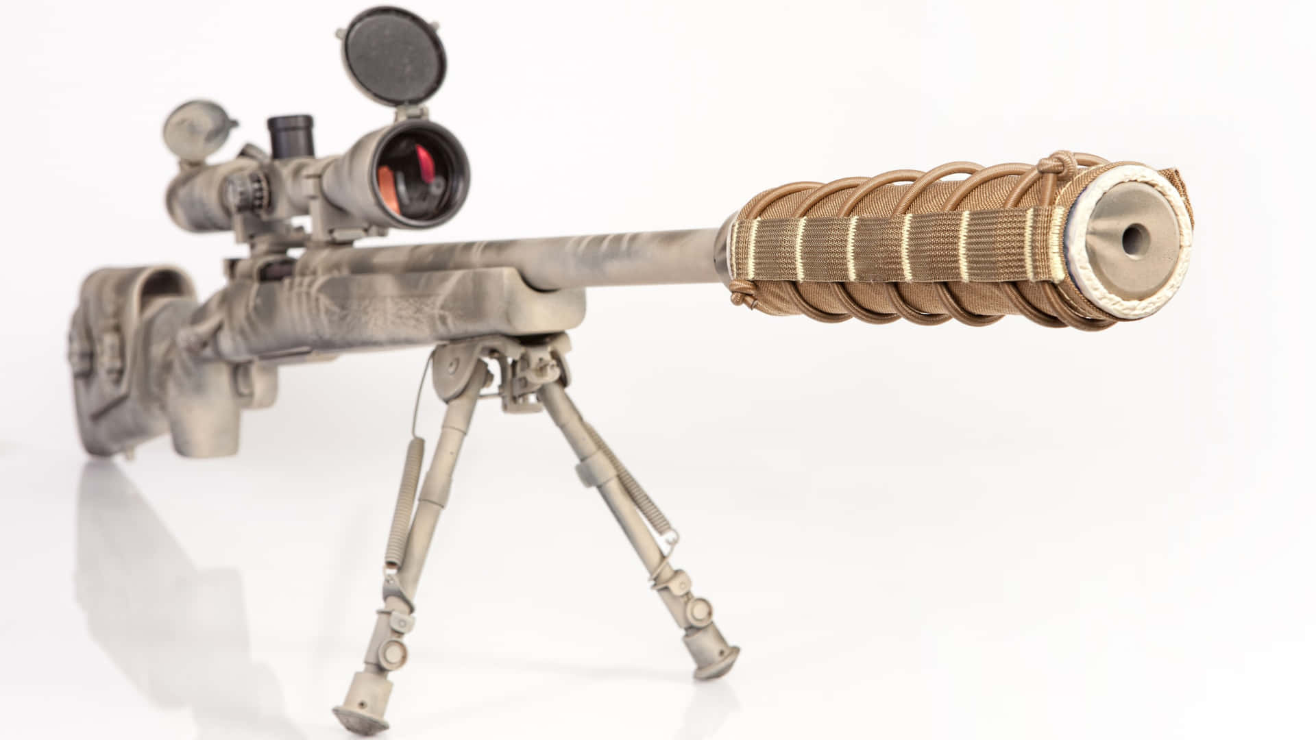 Sniper Riflewith Scopeand Bipod Wallpaper