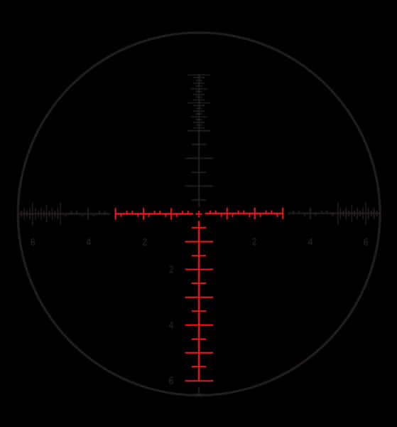 Sniper Scope Crosshair Red Reticle PNG