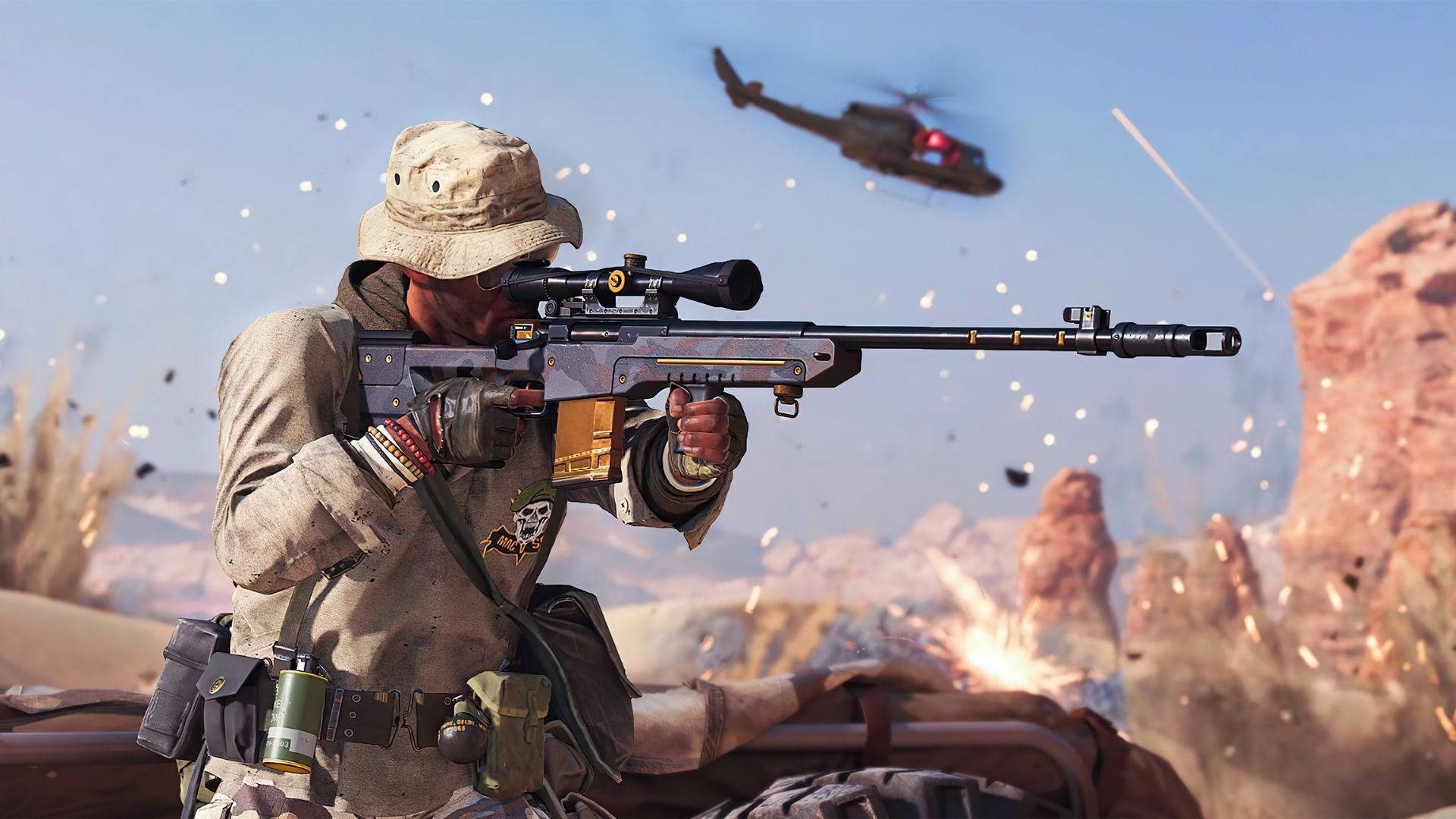 Sniper Soldier In War Wallpaper