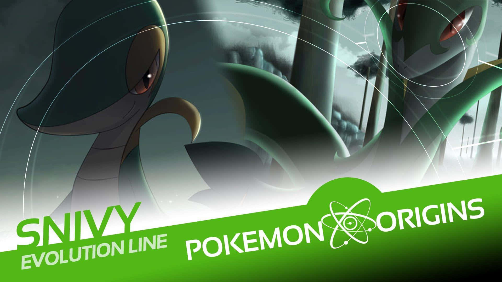 Líneade Evolución De Snivy En Pokémon Origins Fondo de pantalla