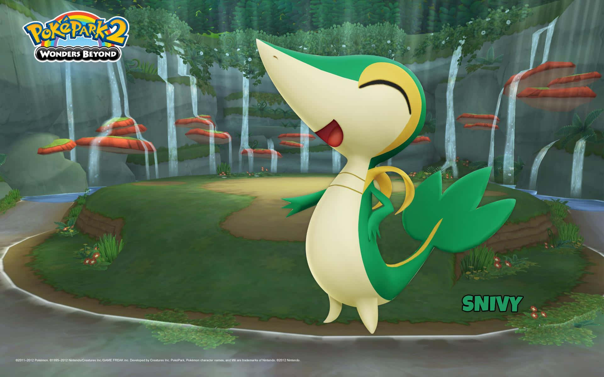 Snivyi Pokémon-videospelsapplikationen Wallpaper