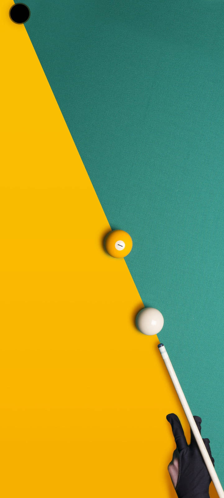 Snooker Game Punch Hole 4K Wallpaper