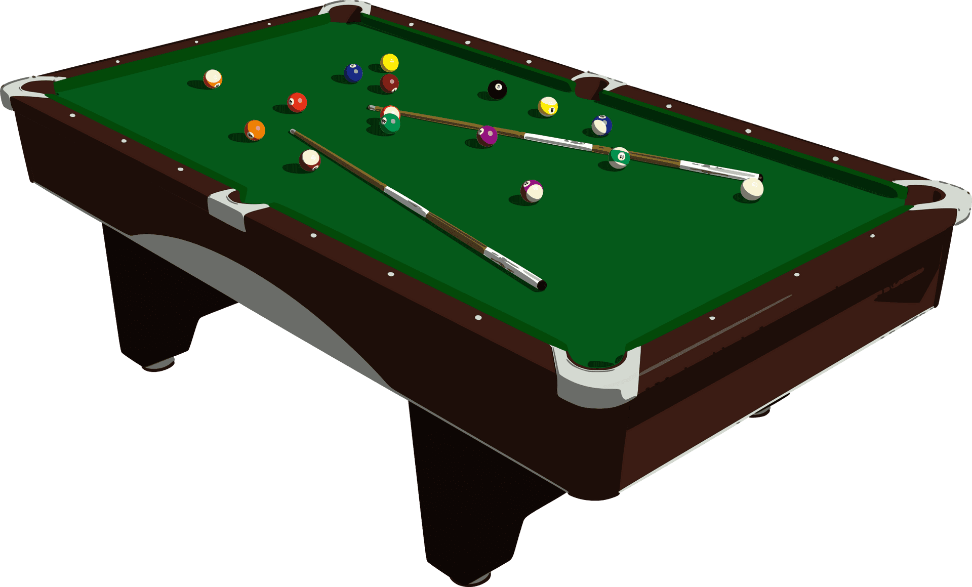 Snooker Table Setup PNG