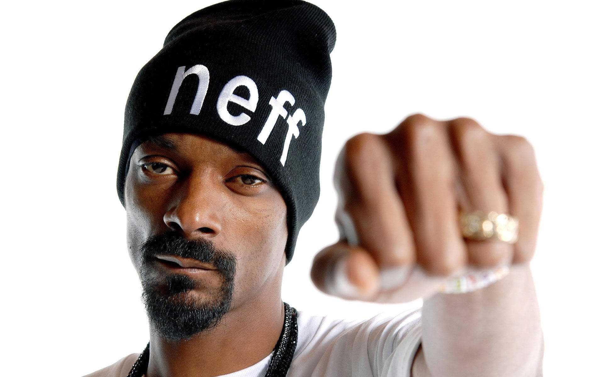 Snoop Dogg Wearing Neff Beanie Wallpaper
