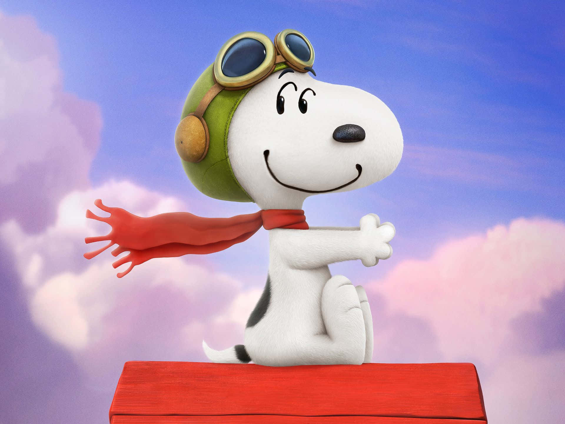 "Snoopy living his best life!"