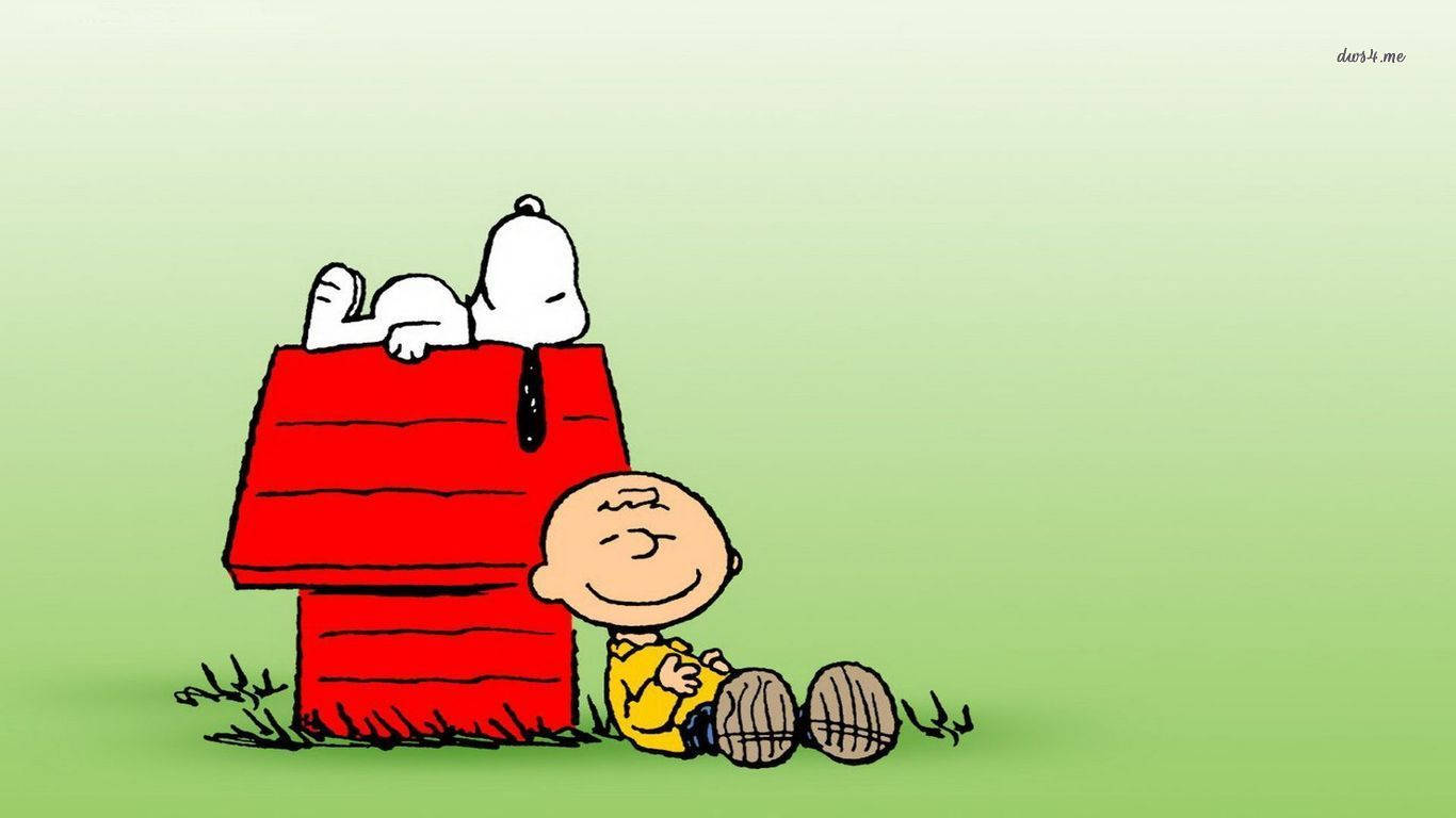 Snoopy and Charlie Brown Enjoying a Sunny Day Wallpaper