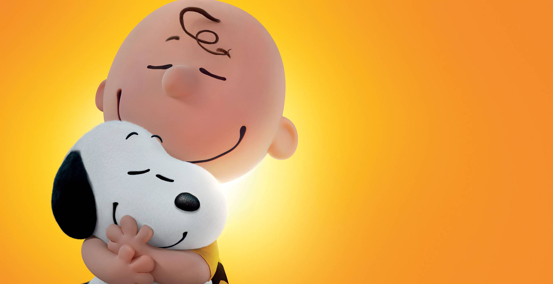 Snoopye Charlie Si Abbracciano Nel Film Peanuts Sfondo