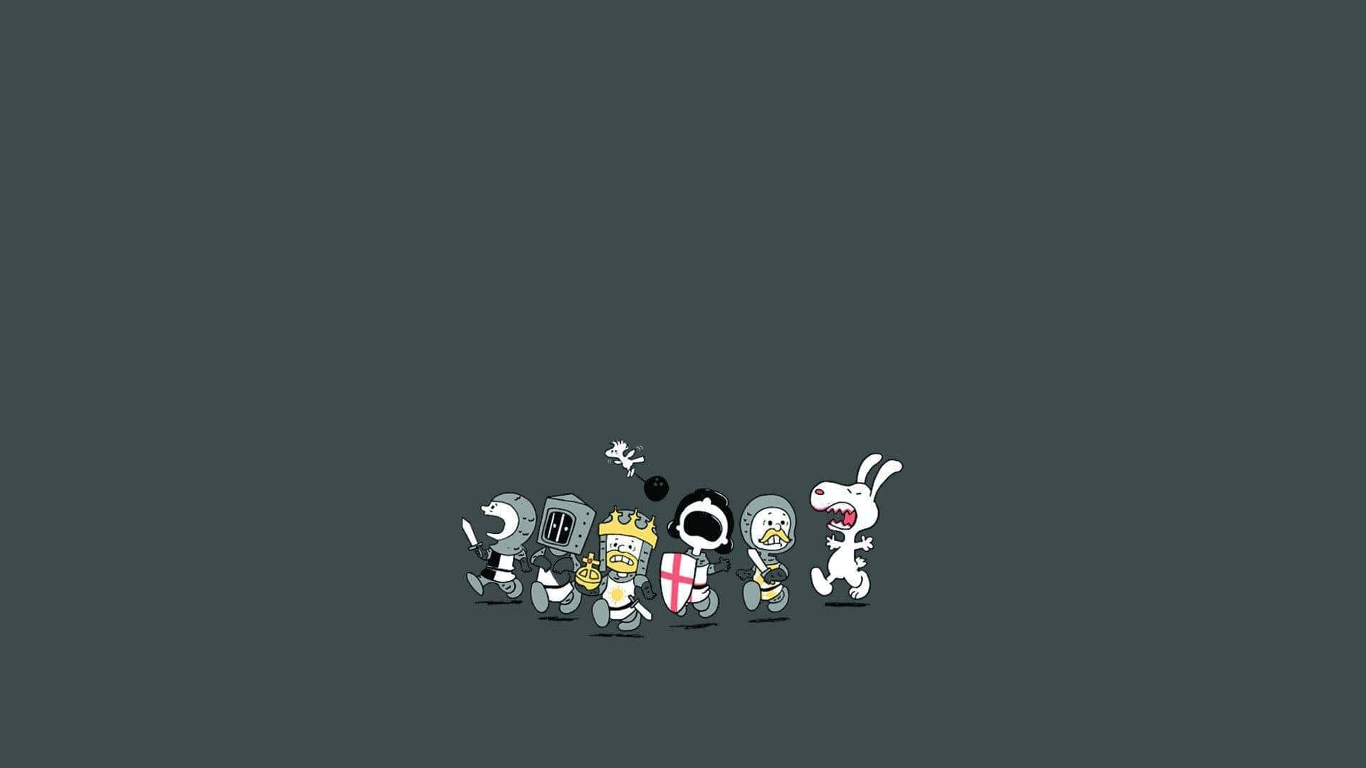Snoopy_and_ Friends_ Minimalist_ Wallpaper Wallpaper