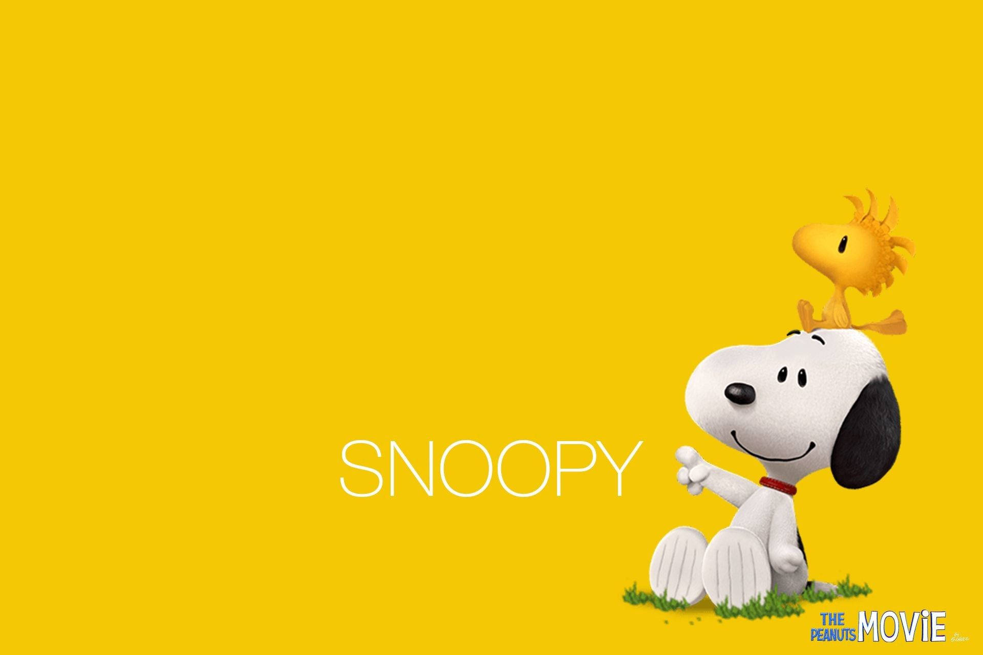 Snoopyoch Woodstock Från Peanutsfilmen Wallpaper