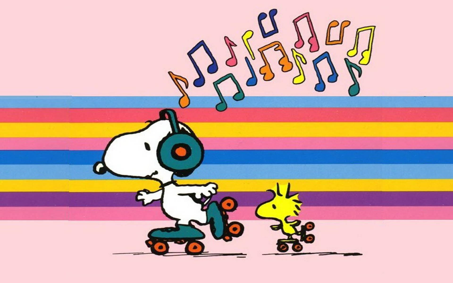 Snoopy And Woodstock Roller-skating