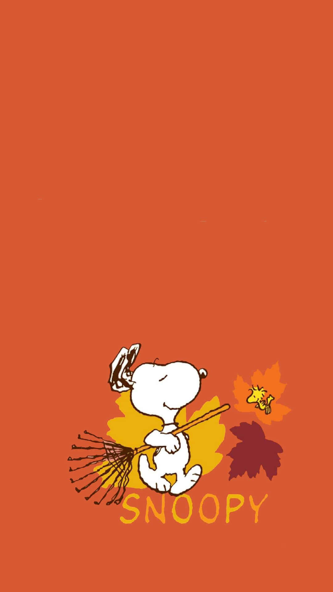 The adventurous Snoopy enjoys sunny Fall day Wallpaper