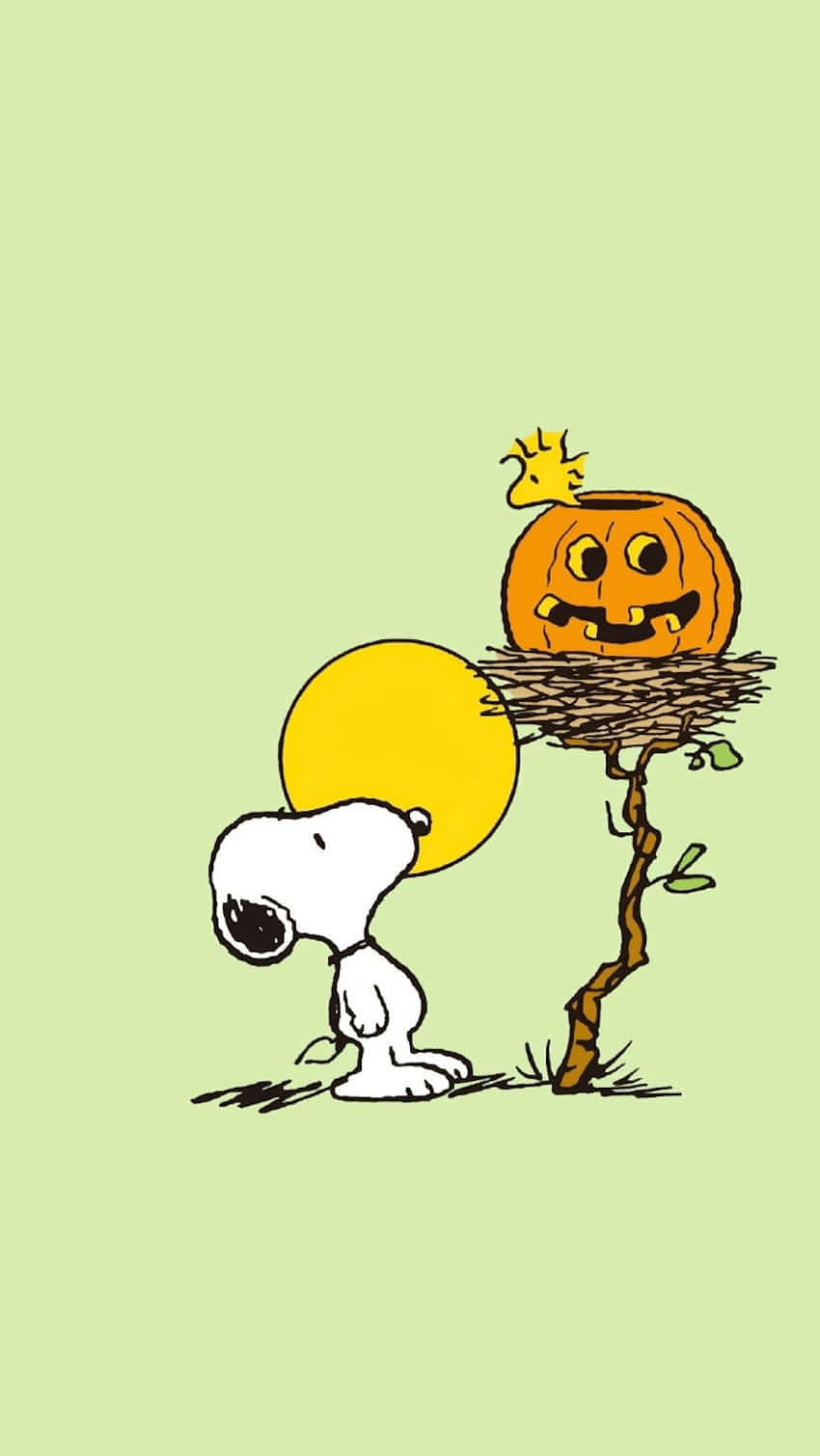 "Snoopy Enjoys the Beauty of Autumn" Wallpaper