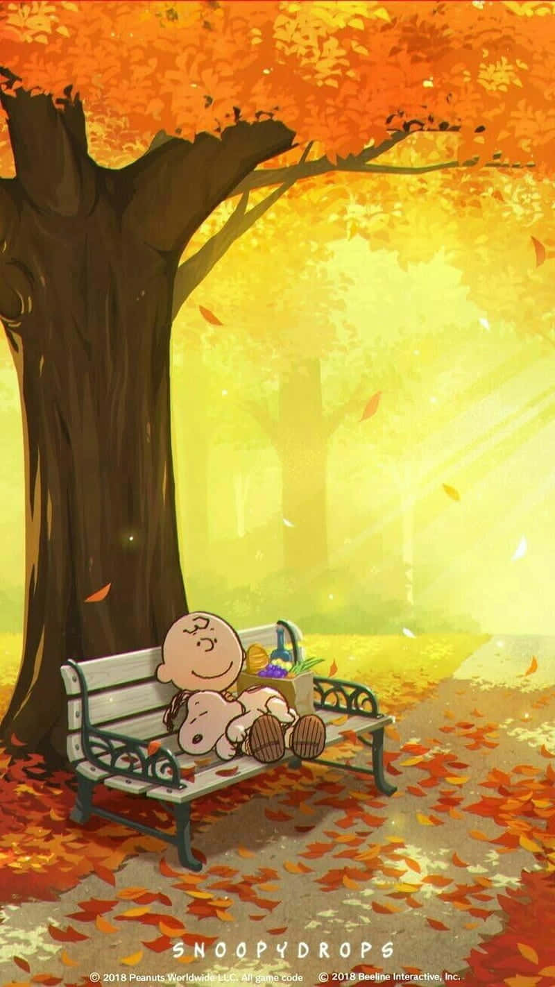 Gør dig klar til efteråret med Snoopy. Wallpaper