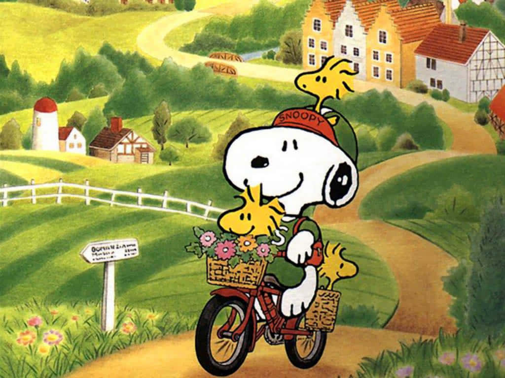 Spice up your fall season with Snoopy and his autumn vibes! Wallpaper