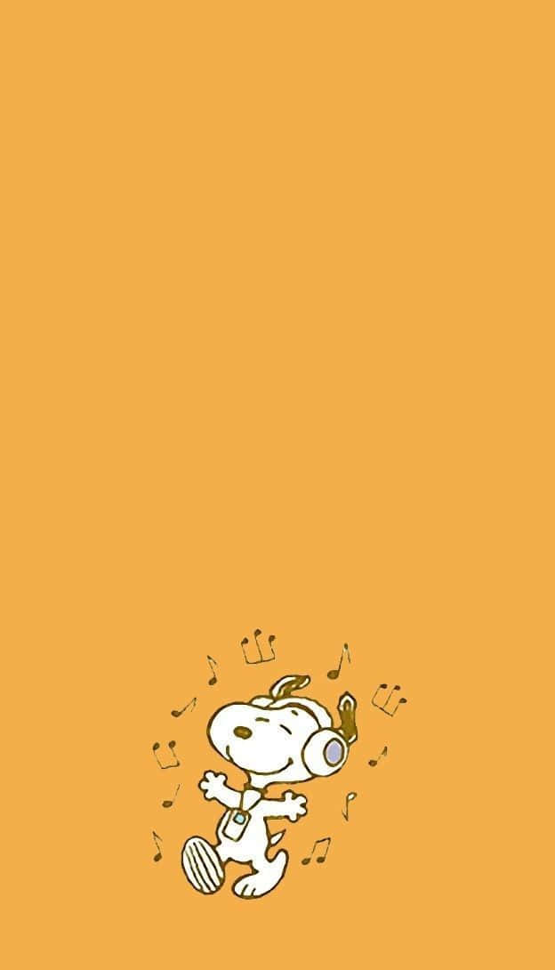 Njutav Hösten Med Snoopy Som Bakgrundsbild På Din Dator Eller Mobil! Wallpaper