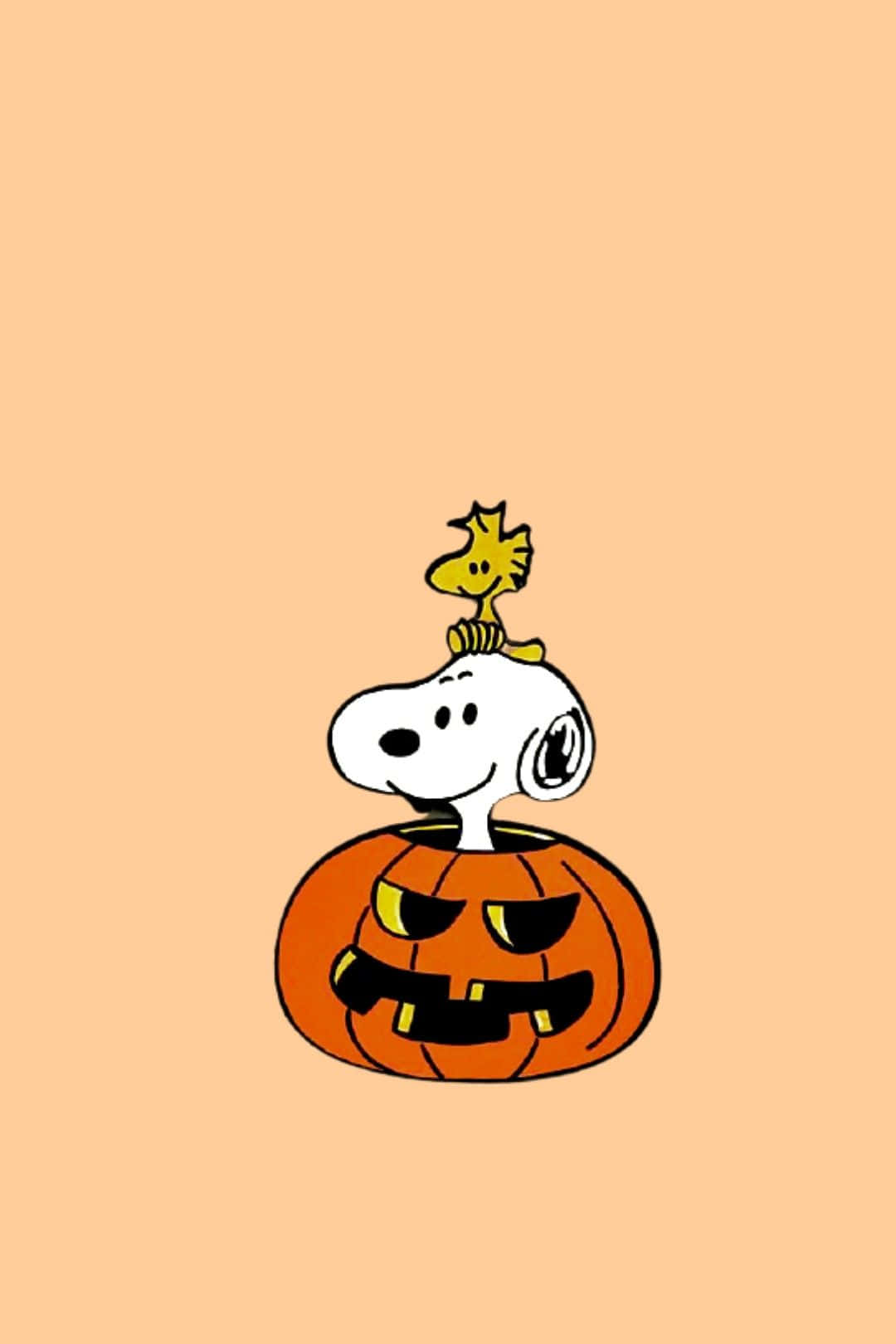 Fejr den flotte efterårsstemning med Snoopy. Wallpaper