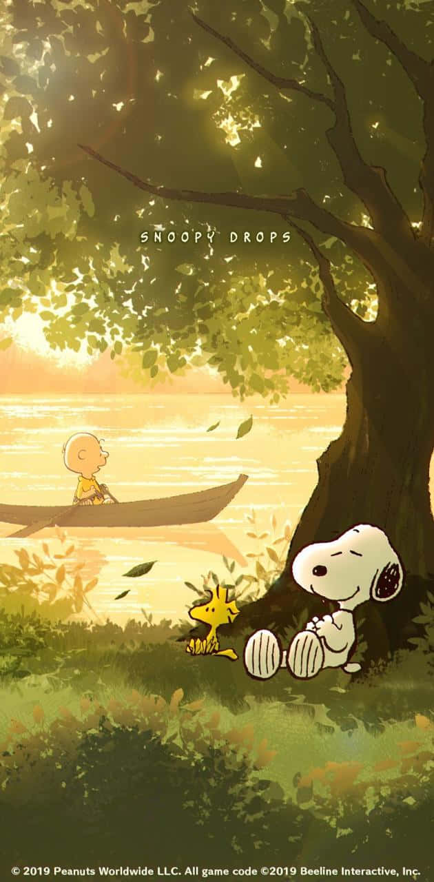 Nyd denne dejlige efterårsdag, ligesom Snoopy! Wallpaper